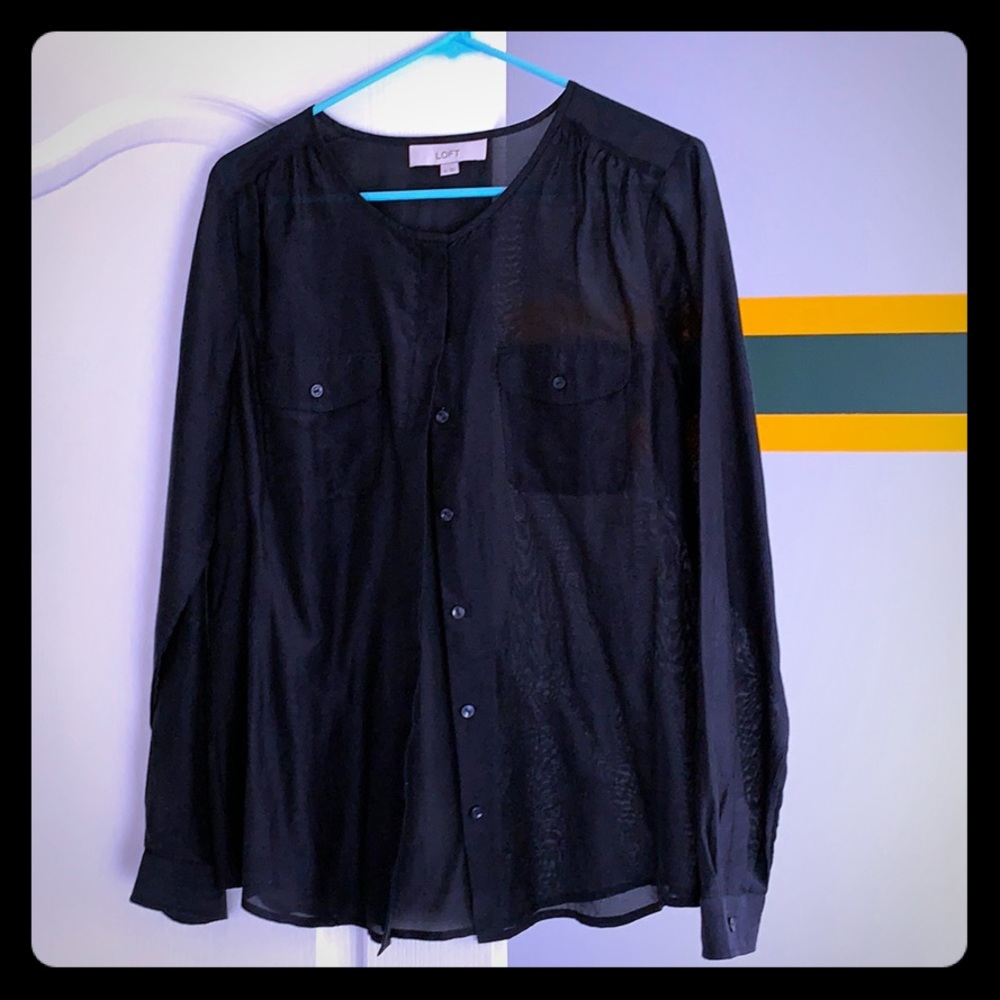 Navy Blouse Perfect with Camisole